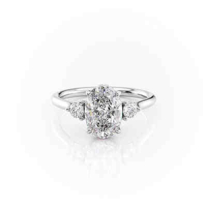 Jenefa Lab-Created Trilogy Engagement Diamond Ring