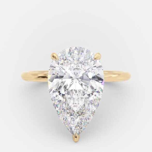 Angelina Lab-Created Halo Engagement Diamond Ring