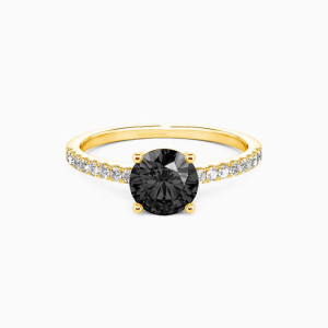 Ribecca 4 Prong Black Diamond Engagement Ring
