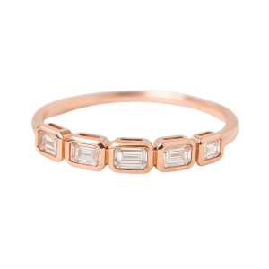 Alveera Lab-Created Rose Gold Diamond for Women Wedding Ring