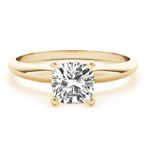 Evil Lab-Created Diamond Yellow Gold Classic Solitaire Engagement Ring