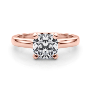 Mira Lab-Created Diamond Rose Gold Classic Solitaire Engagement Ring