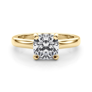 Mira Lab-Created Diamond Yellow Gold Classic Solitaire Engagement Ring