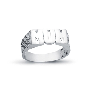 MUM  Width:6 Gold Diamond Ring