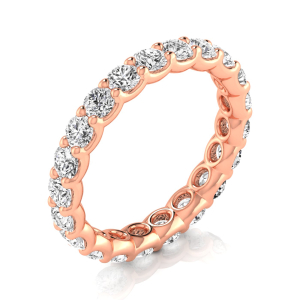 Zariana Lab-Created Rose Gold Full Eternity Diamond Ring