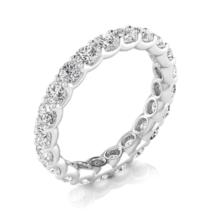 Zariana Lab-Created White Gold Full Eternity Diamond Ring