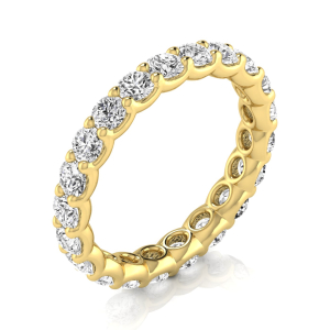 Zariana Lab-Created Yellow Gold Full Eternity Diamond Ring