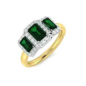Jack Prong Set Gemstone Diamond Ring