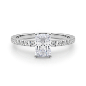 Creeda Lab-Created Diamond 4 Prong Halo Engagement Ring