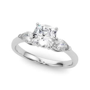 Vannah Lab-Created Diamond 4 Prong Set Trilogy Engagement Ring
