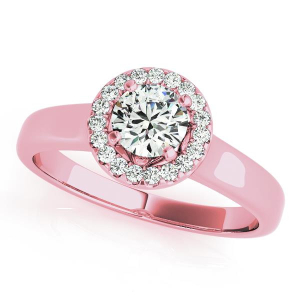 Kaniyah Natural Rose Gold Halo Engagement Diamond Ring