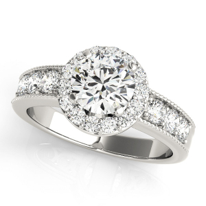 Kamya Natural Round cut  Halo Diamond Ring