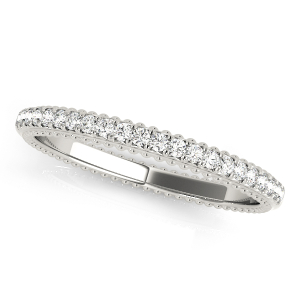 Belins Lab-Created Silver Pave Setting  Diamond Ring