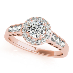 Katalyna Lab-Created Diamond Rose Gold Halo Engagement Ring