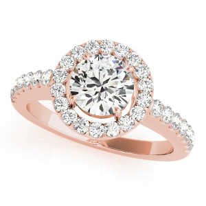Liuvia Lab-Created Diamond Rose Gold Halo Engagement Ring