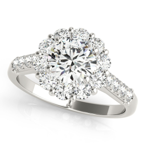 Jude Natural Round cut Halo Diamond Ring