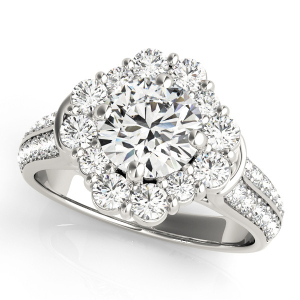 Jennie Natural Round cut  Halo Diamond Ring