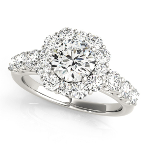 Jehilyn Natural Round cut Halo Diamond Ring
