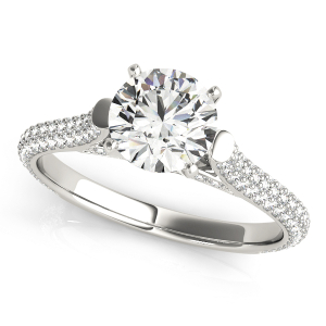 Brinkley Lab-Created Diamond 4 Prong Side Stone Engagement Ring