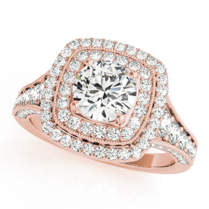 Koa Natural Rose Gold Halo Diamond Ring