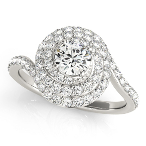 Kamdyn Natural Round cut Halo Diamond Ring