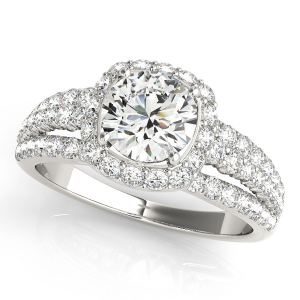 Lanie Natural Round cut Halo Diamond Ring