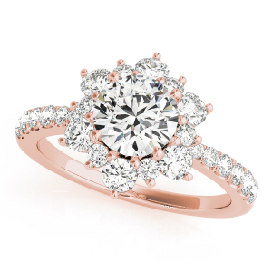 Karlie Natural Rose Gold Halo Diamond Ring