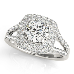 Julieth Natural Round cut Halo Diamond Ring