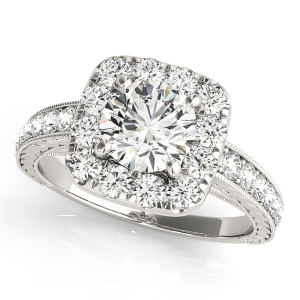 Laynee Natural Round cut Halo Diamond Ring
