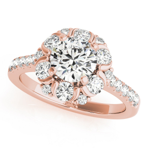 Kynslee Natural Rose Gold Halo Diamond Ring