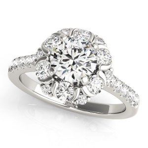Kynslee Natural Round cut  Halo Diamond Ring