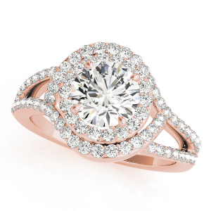 Kalayah Natural Rose Gold Halo Diamond Ring