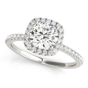 Debi Natural Round cut 4 Prong  Side Stone Diamond Ring