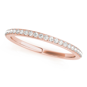 Bredi Natural Rose Gold Pave  Half Eternity Diamond Ring