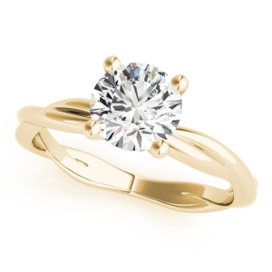 Macie Lab-Created Yellow Gold 4 Prong Classic Solitaire Engagement Diamond Ring