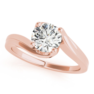 Madilynn Lab-Created Rose Gold 4 Prong Classic Solitaire Engagement Diamond Ring