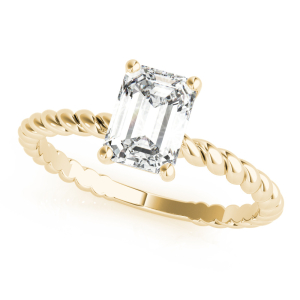 Nyaja Lab-Created Diamond Yellow Gold 4 Prong Classic Solitaire Engagement Ring