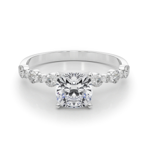 Hudsyn Lab-Created Diamond 4 Prong Side Stone Engagement Ring