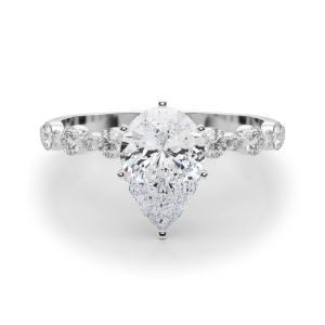 Hudsyn Lab-Created Diamond 6 Prong Side Stone Engagement Ring