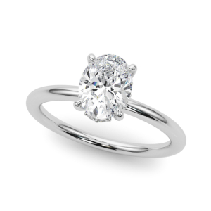 Janelle Lab-Created Halo Engagement Diamond Ring
