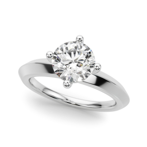 Lily Natural Round cut  Diamond Solitaire Ring