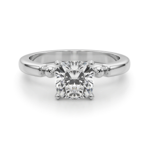 Judy Lab Grown Diamond 4 Prong Side Stone Engagement Ring