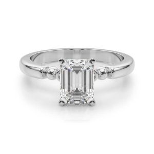 Judy Lab Grown Diamond 4 Prong Side Stone Engagement Ring