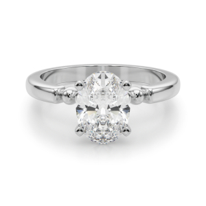 Judy Lab Grown Diamond 4 Prong Side Stone Engagement Ring