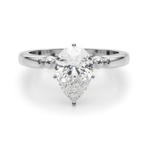 Judy Lab Grown Diamond 6 Prong Side Stone Engagement Ring