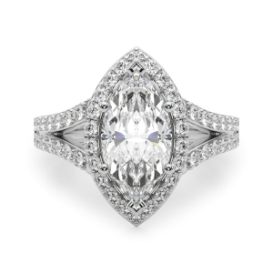 Kiara Lab-Created Diamond 6 Prong Halo Engagement Ring