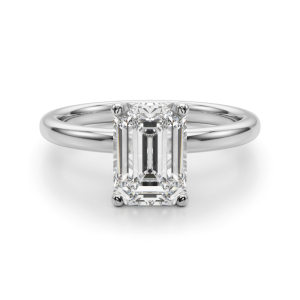 Elvina Lab-Created Diamond 4 Prong Halo Engagement Ring