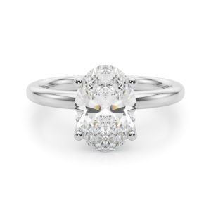Elvis Lab-Created Diamond 4 Prong Halo Engagement Ring