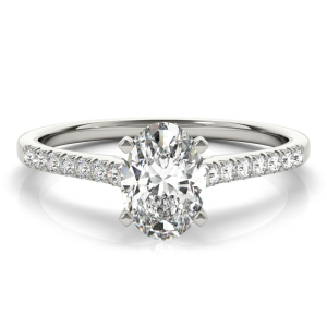Nahomi Lab-Created Diamond 4 Prong Side Stone Engagement Ring