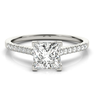 Nahomi Lab-Created Diamond 4 Prong Side Stone Engagement Ring
